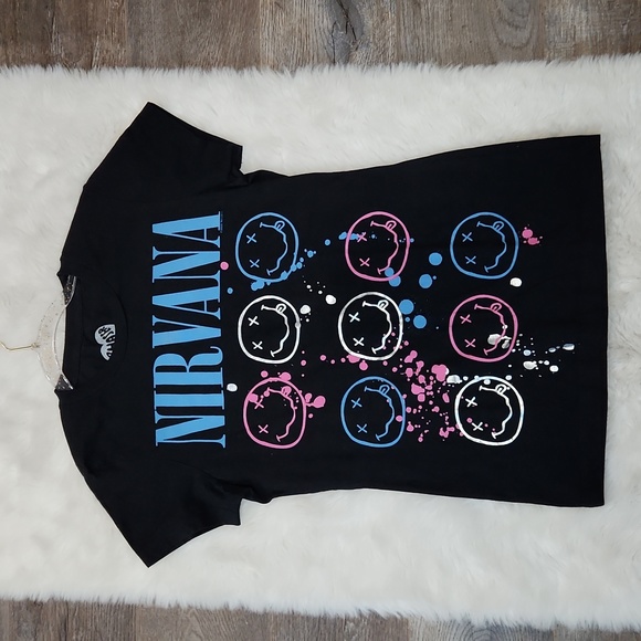 Vintage Y2K Chaser Nirvana Band Graphic Tshirt 2009 Size L Juniors - Picture 3 of 6